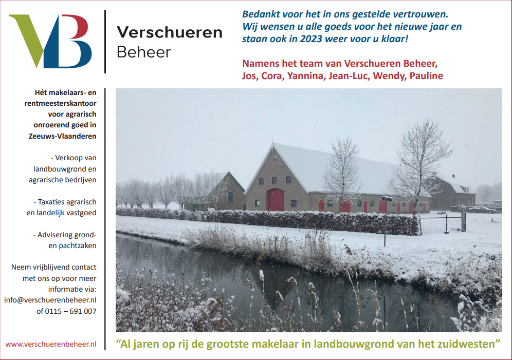 Publicatie 22 december 2022 in Zeeuwsch Vlaams Advertentieblad